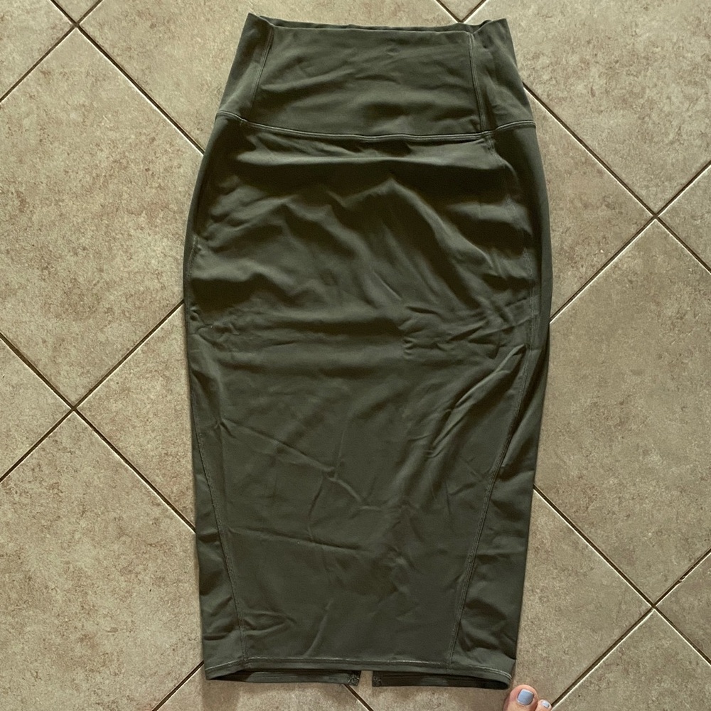 lululemon athletica Olive Green High-Rise Pencil Skirt